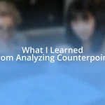 What I Learned from Analyzing Counterpoint